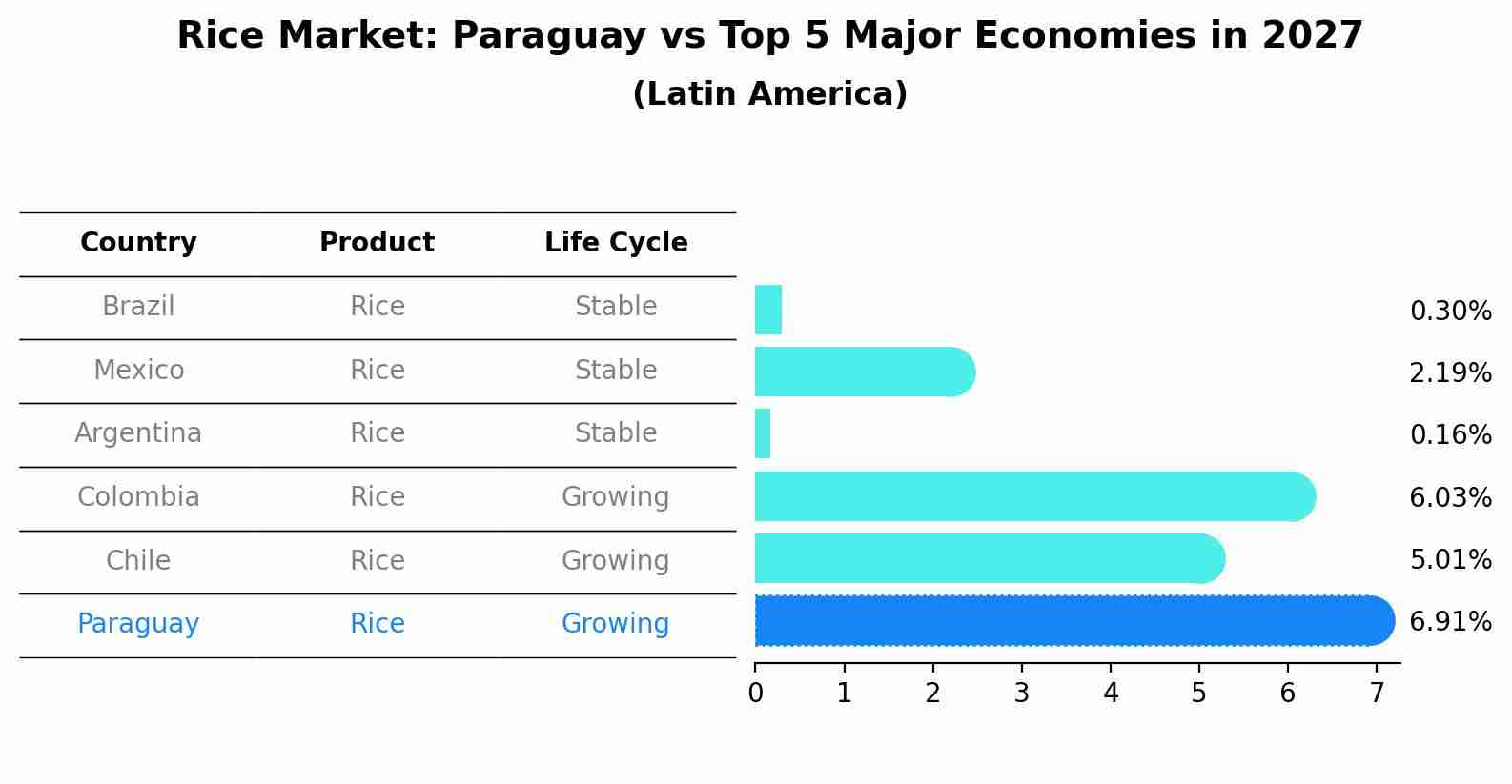 Rice Market: Paraguay vs Top 5 Major Economies in 2027 (Latin America)