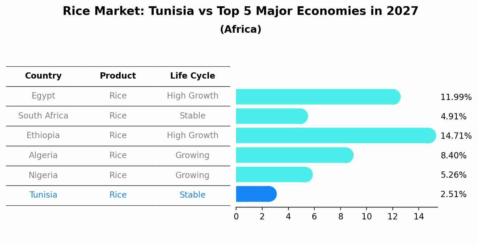 Rice Market: Tunisia vs Top 5 Major Economies in 2027 (Africa)