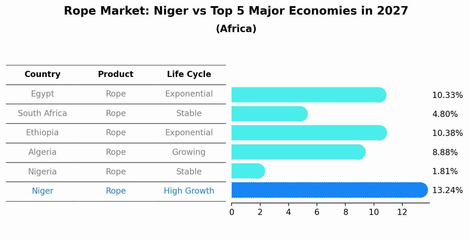 Rope Market: Niger vs Top 5 Major Economies in 2027 (Africa)