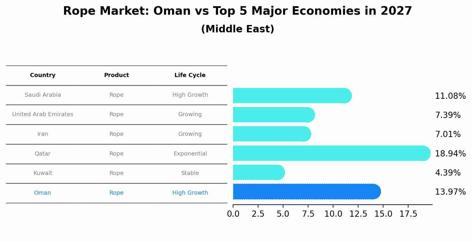 Rope Market: Oman vs Top 5 Major Economies in 2027 (Middle East)