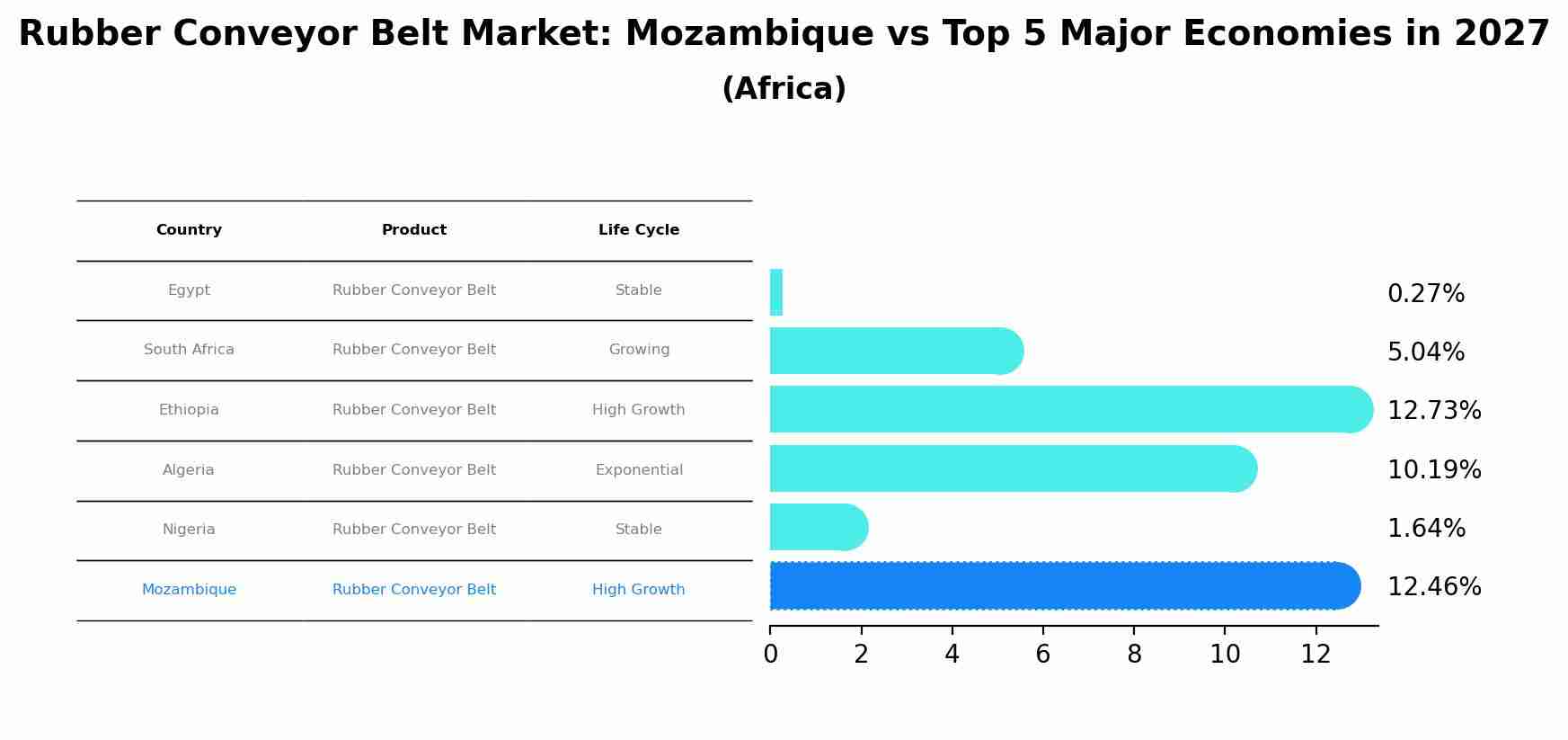 Rubber Conveyor Belt Market: Mozambique vs Top 5 Major Economies in 2027 (Africa)