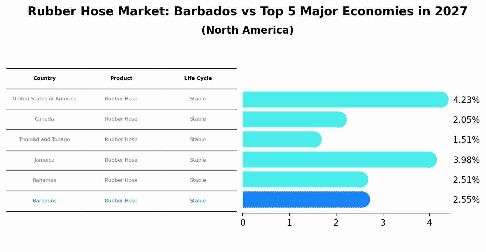 Rubber Hose Market: Barbados vs Top 5 Major Economies in 2027 (North America)