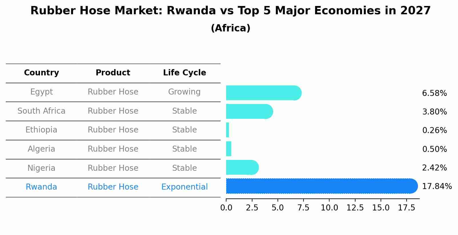 Rubber Hose Market: Rwanda vs Top 5 Major Economies in 2027 (Africa)
