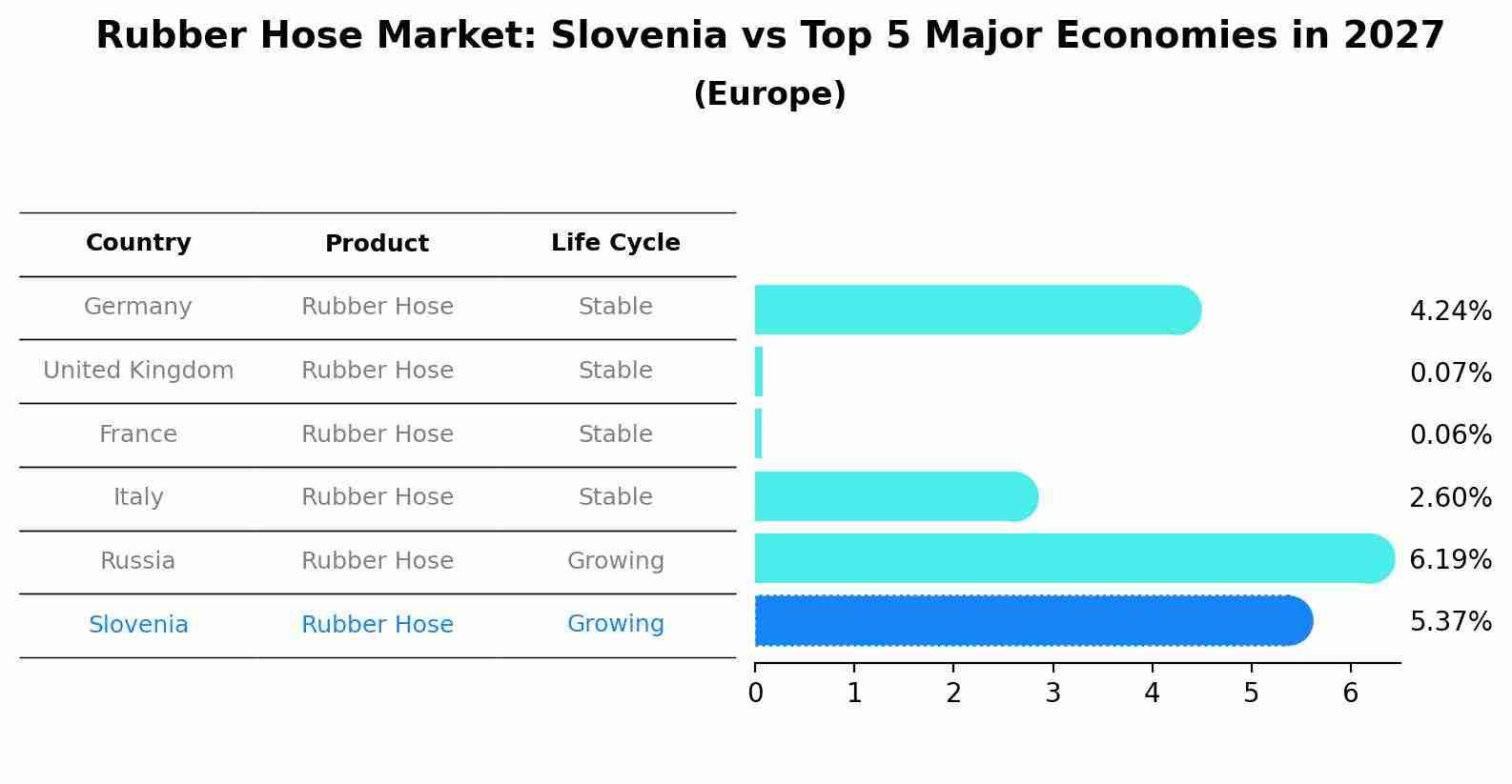 Rubber Hose Market: Slovenia vs Top 5 Major Economies in 2027 (Europe)