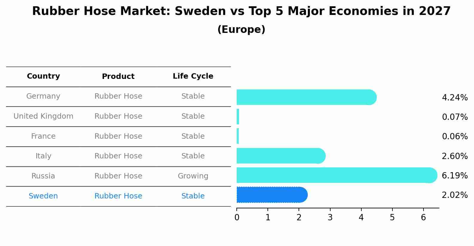 Rubber Hose Market: Sweden vs Top 5 Major Economies in 2027 (Europe)