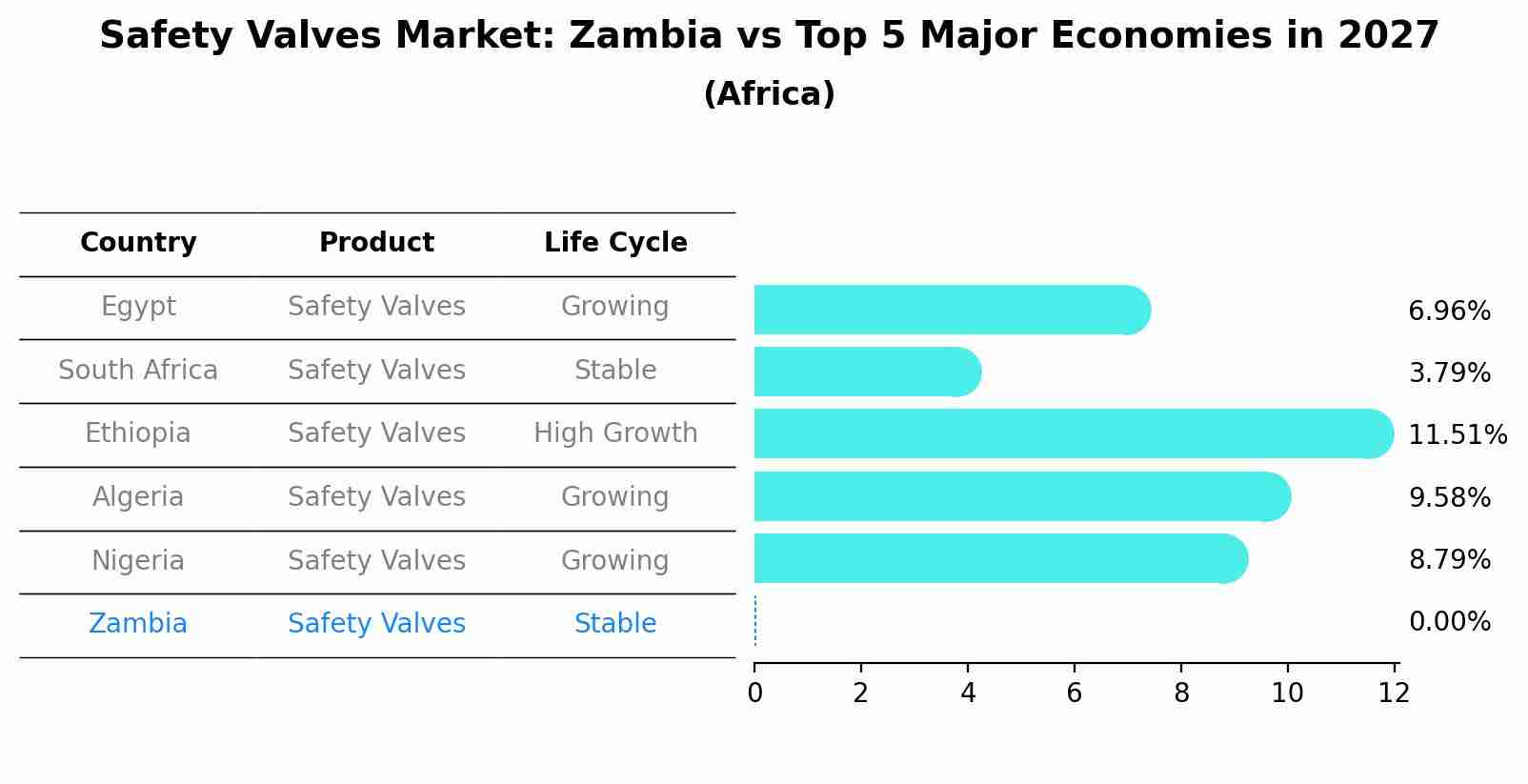 Safety Valves Market: Zambia vs Top 5 Major Economies in 2027 (Africa)
