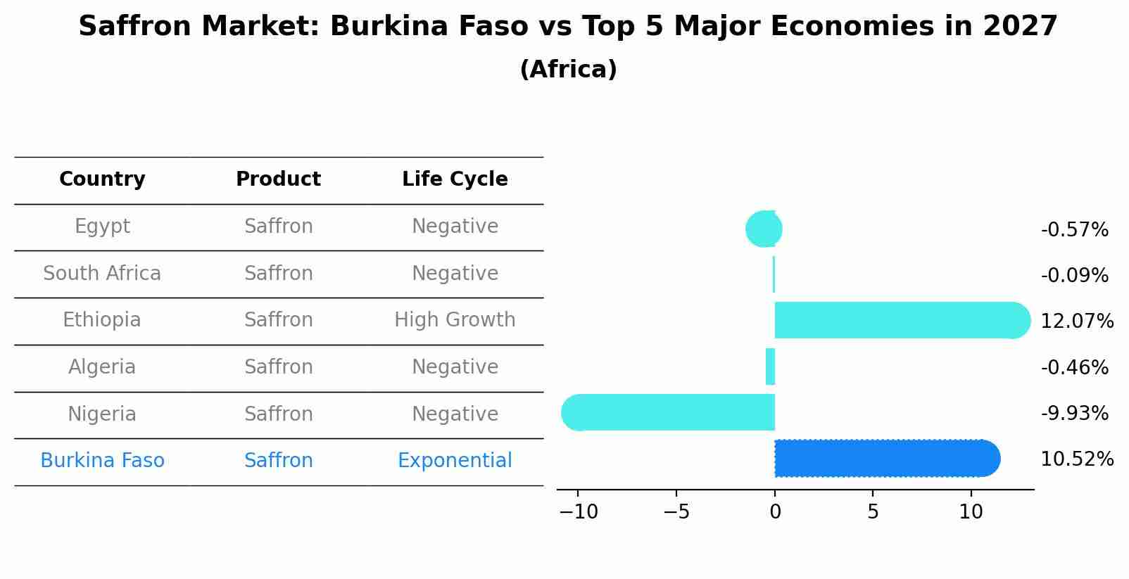 Saffron Market: Burkina Faso vs Top 5 Major Economies in 2027 (Africa)