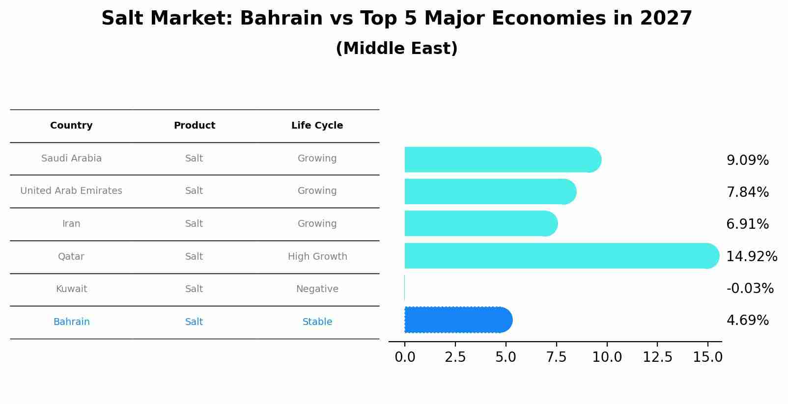 Salt Market: Bahrain vs Top 5 Major Economies in 2027 (Middle East)