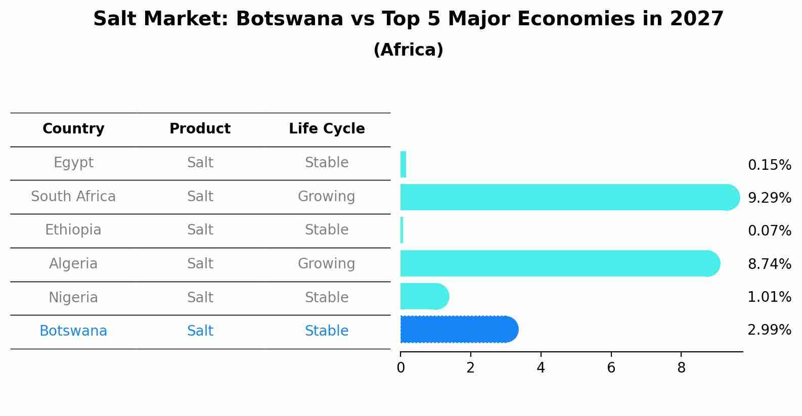 Salt Market: Botswana vs Top 5 Major Economies in 2027 (Africa)