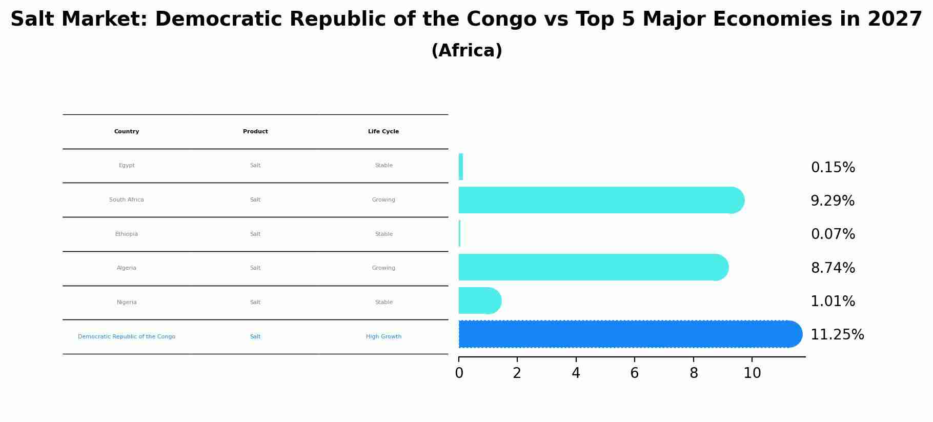 Salt Market: Democratic Republic of the Congo vs Top 5 Major Economies in 2027 (Africa)