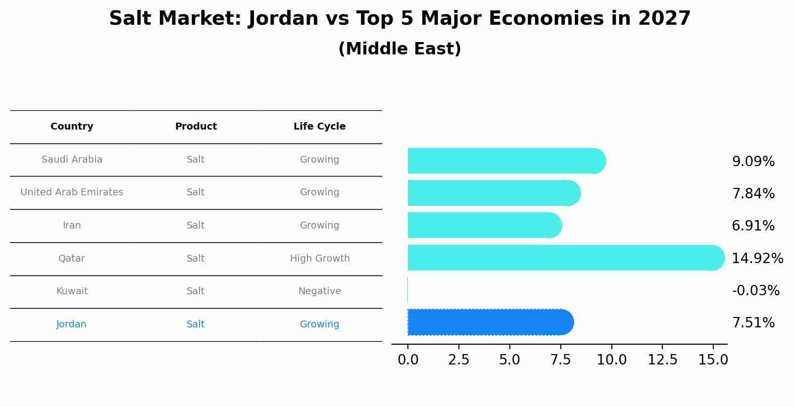 Salt Market: Jordan vs Top 5 Major Economies in 2027 (Middle East)