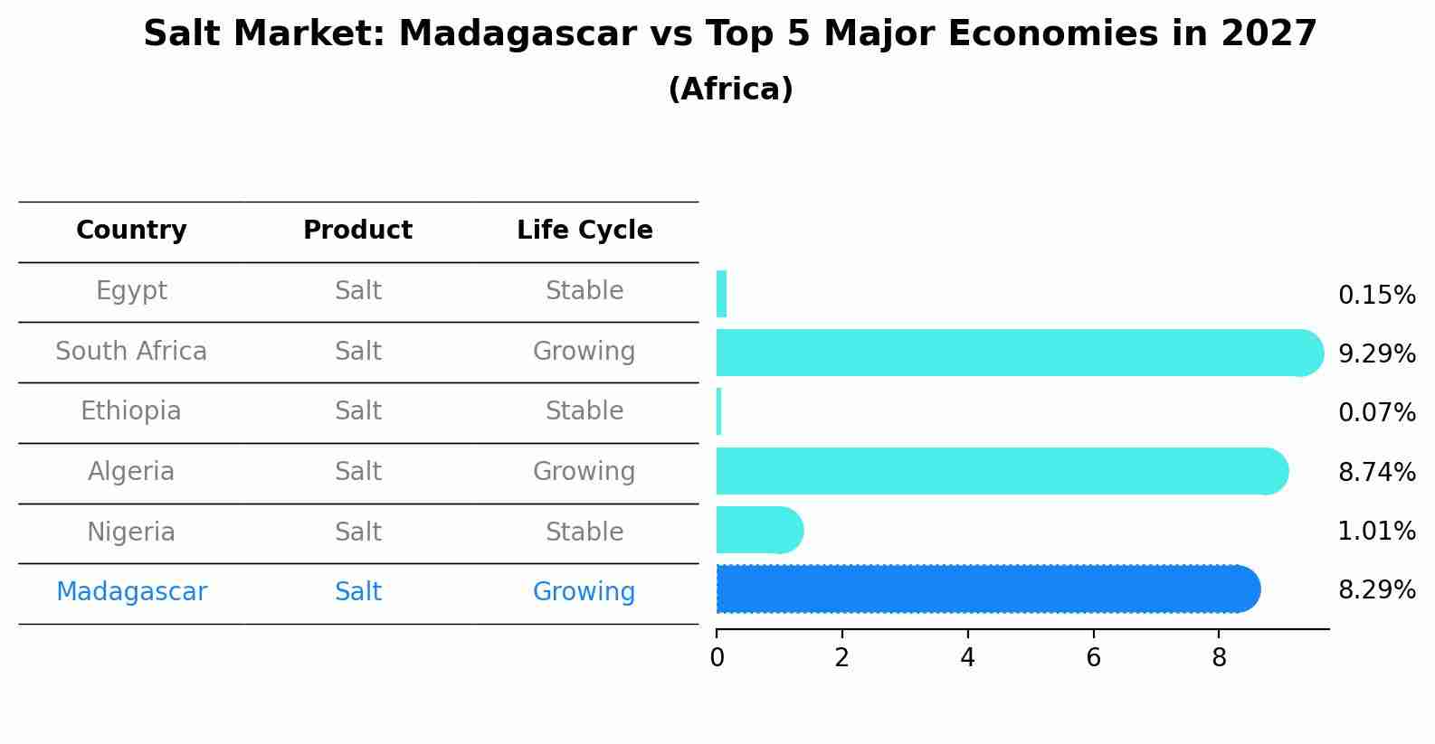 Salt Market: Madagascar vs Top 5 Major Economies in 2027 (Africa)