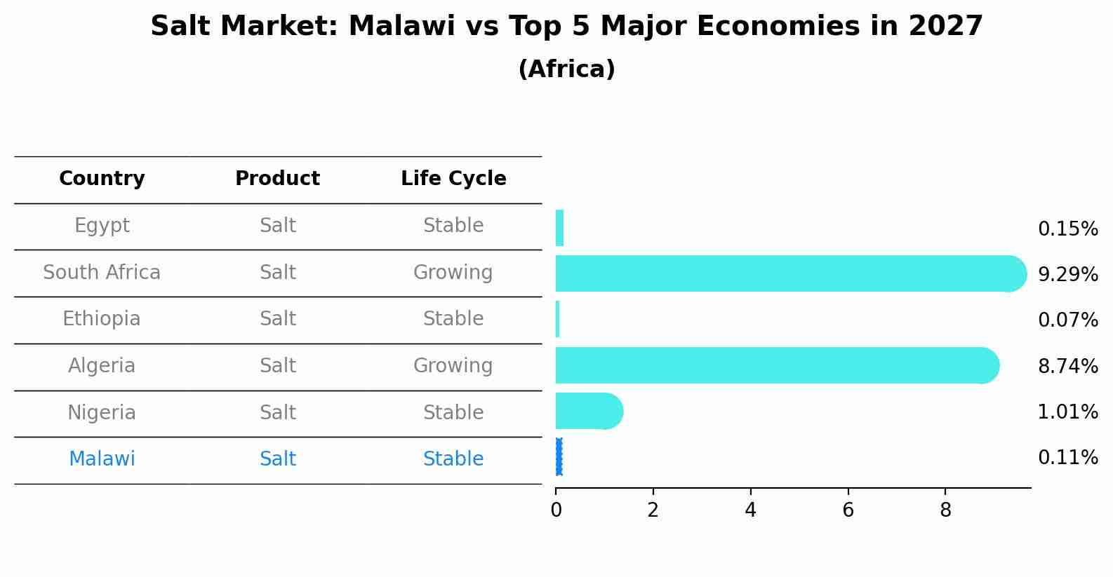 Salt Market: Malawi vs Top 5 Major Economies in 2027 (Africa)