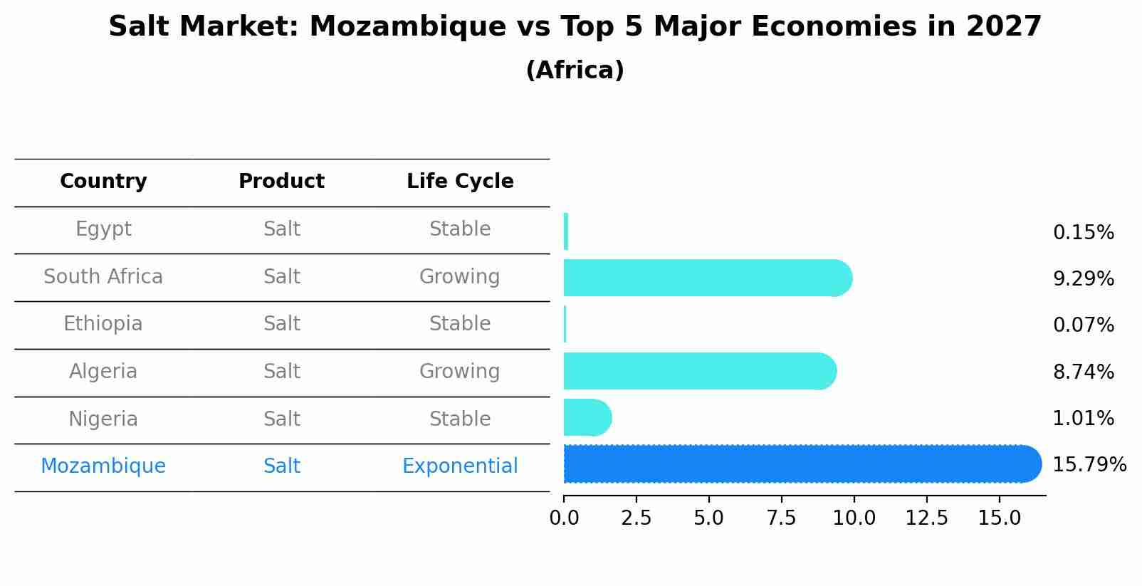 Salt Market: Mozambique vs Top 5 Major Economies in 2027 (Africa)