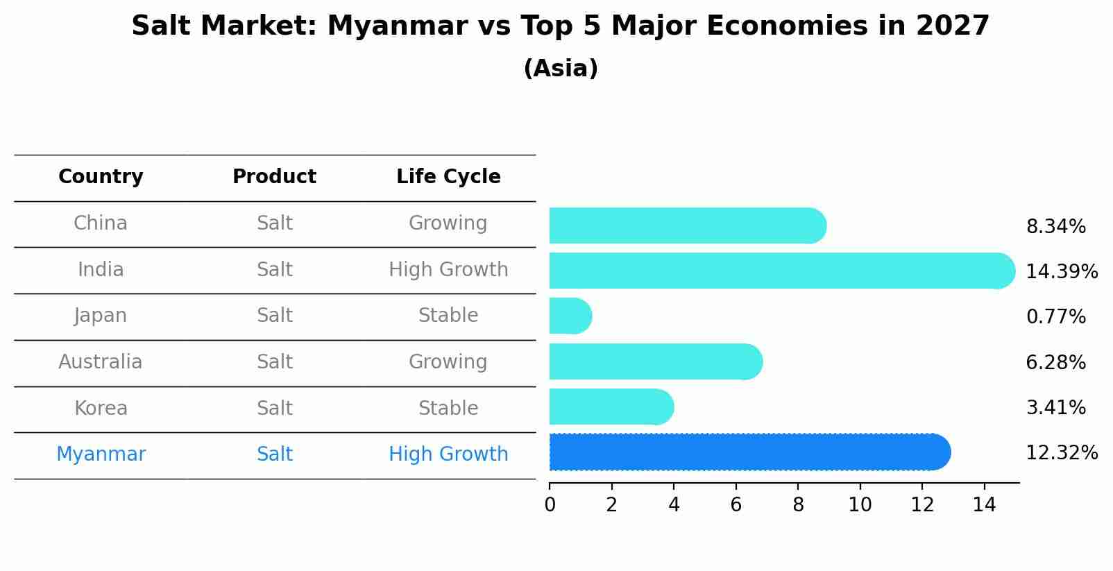 Salt Market: Myanmar vs Top 5 Major Economies in 2027 (Asia)