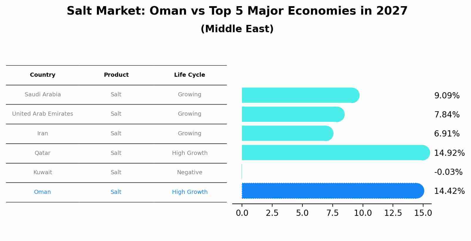 Salt Market: Oman vs Top 5 Major Economies in 2027 (Middle East)