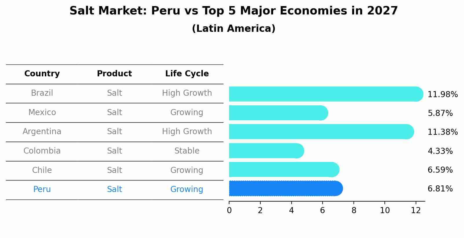 Salt Market: Peru vs Top 5 Major Economies in 2027 (Latin America)