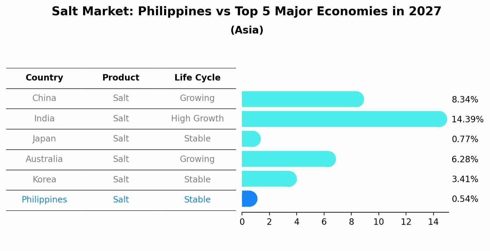 Salt Market: Philippines vs Top 5 Major Economies in 2027 (Asia)