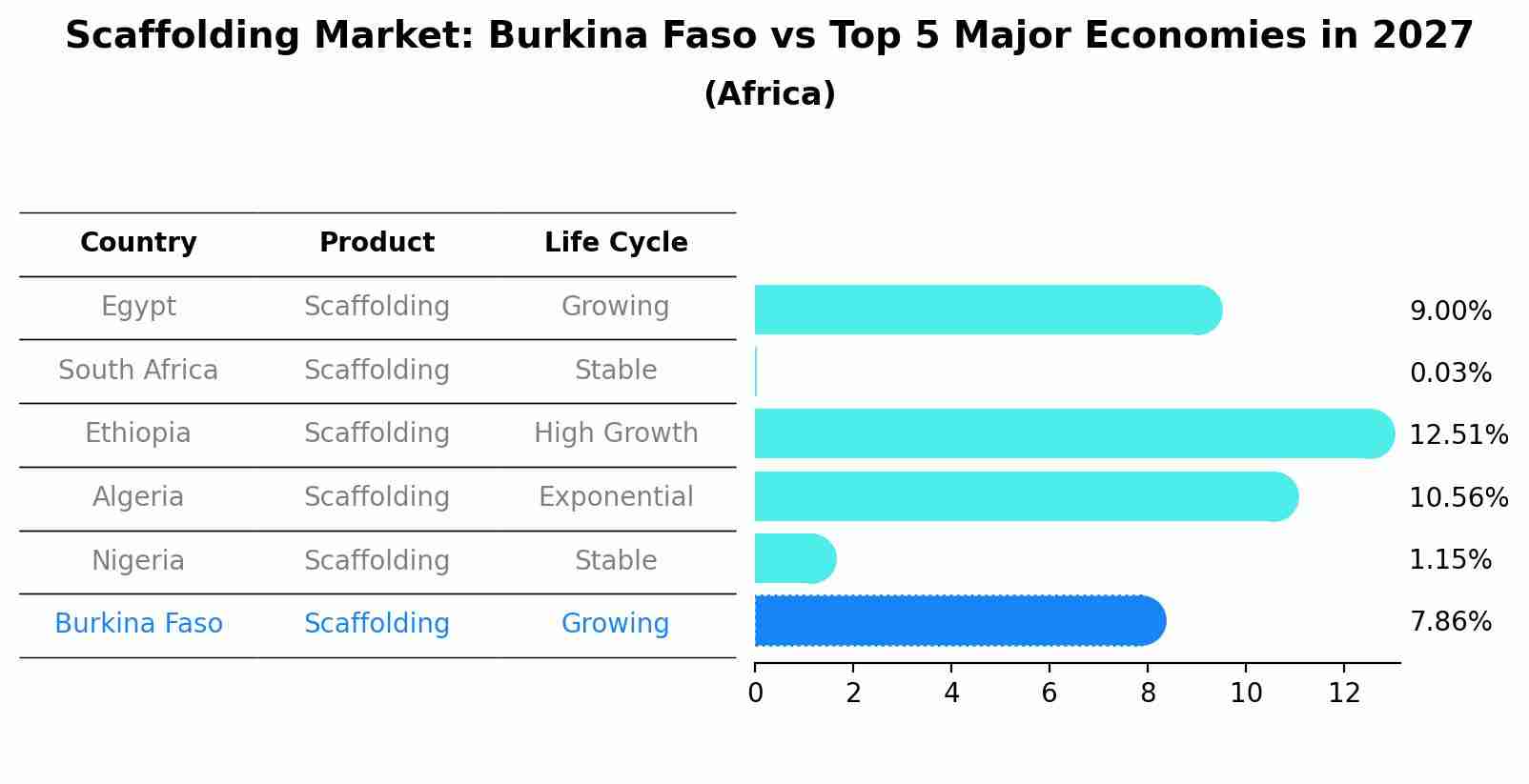 Scaffolding Market: Burkina Faso vs Top 5 Major Economies in 2027 (Africa)