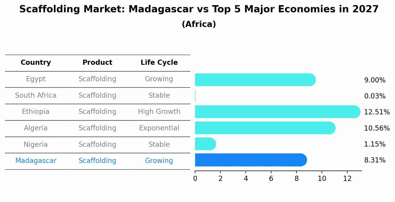 Scaffolding Market: Madagascar vs Top 5 Major Economies in 2027 (Africa)