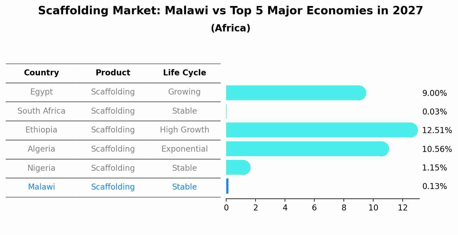 Scaffolding Market: Malawi vs Top 5 Major Economies in 2027 (Africa)