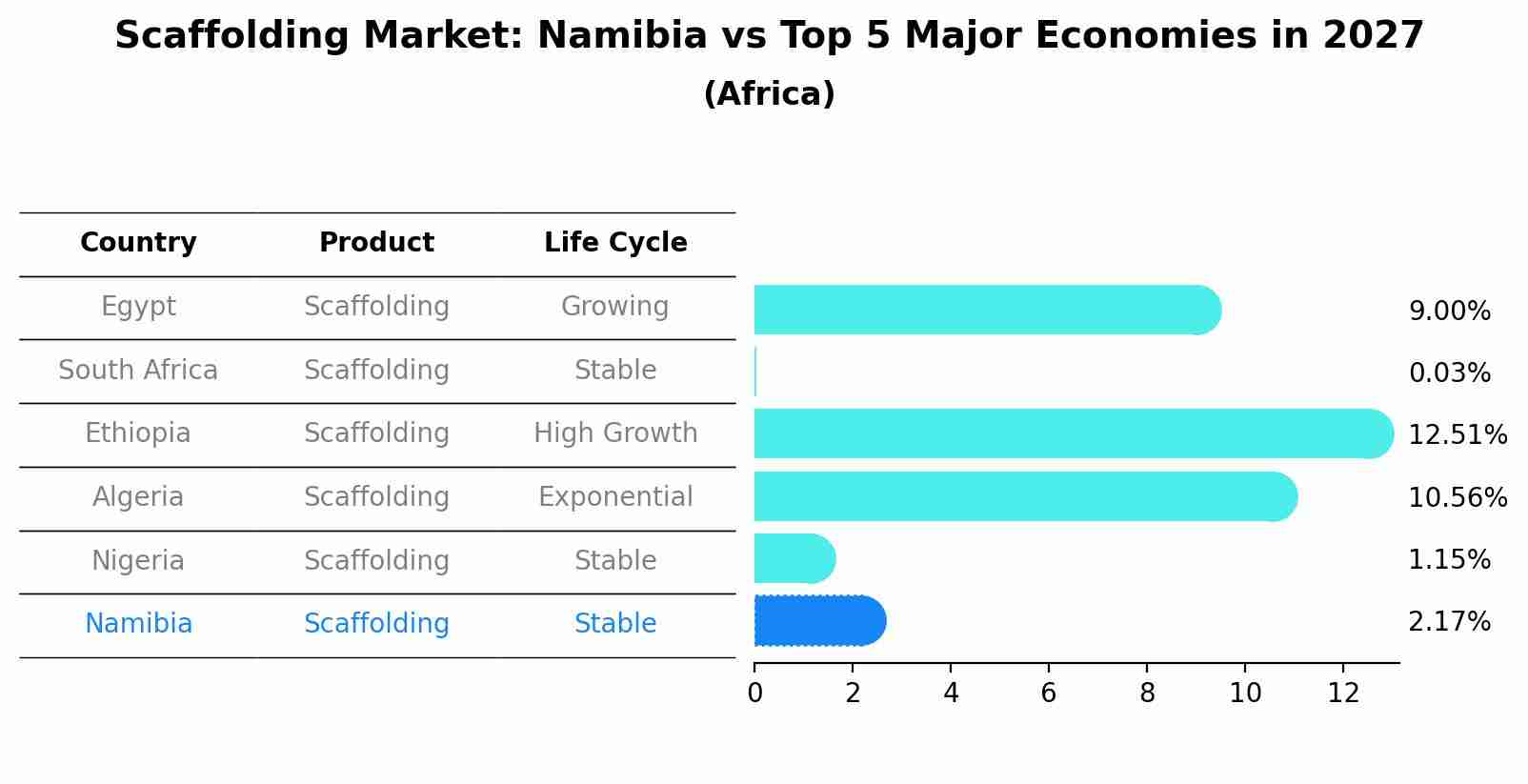 Scaffolding Market: Namibia vs Top 5 Major Economies in 2027 (Africa)