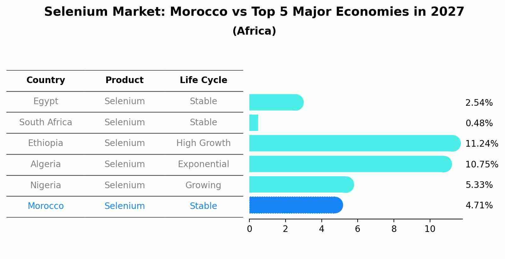Selenium Market: Morocco vs Top 5 Major Economies in 2027 (Africa)