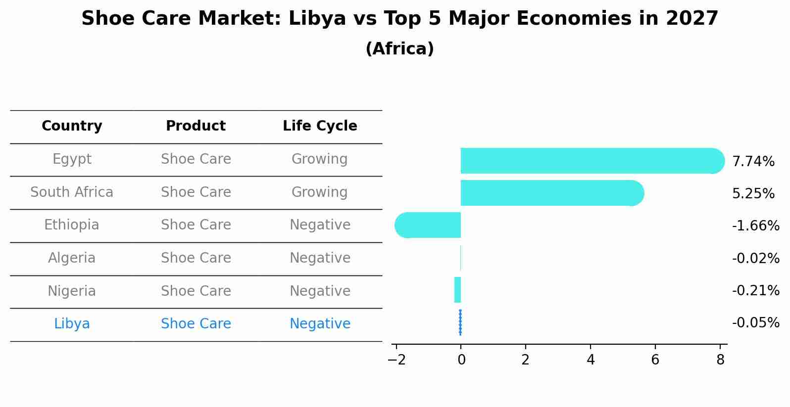 Shoe Care Market: Libya vs Top 5 Major Economies in 2027 (Africa)