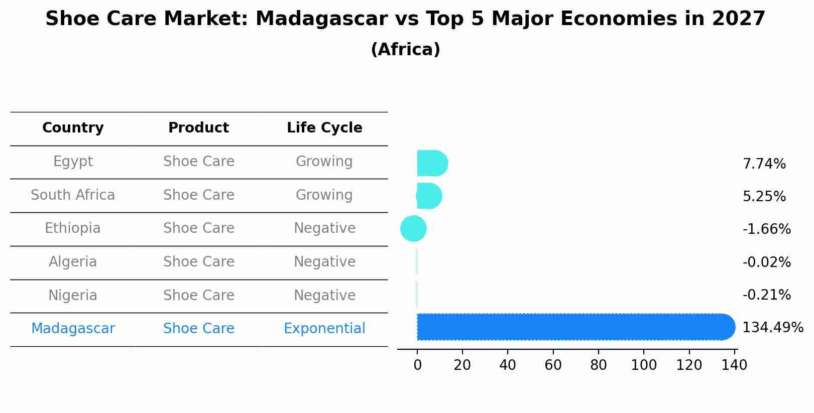 Shoe Care Market: Madagascar vs Top 5 Major Economies in 2027 (Africa)