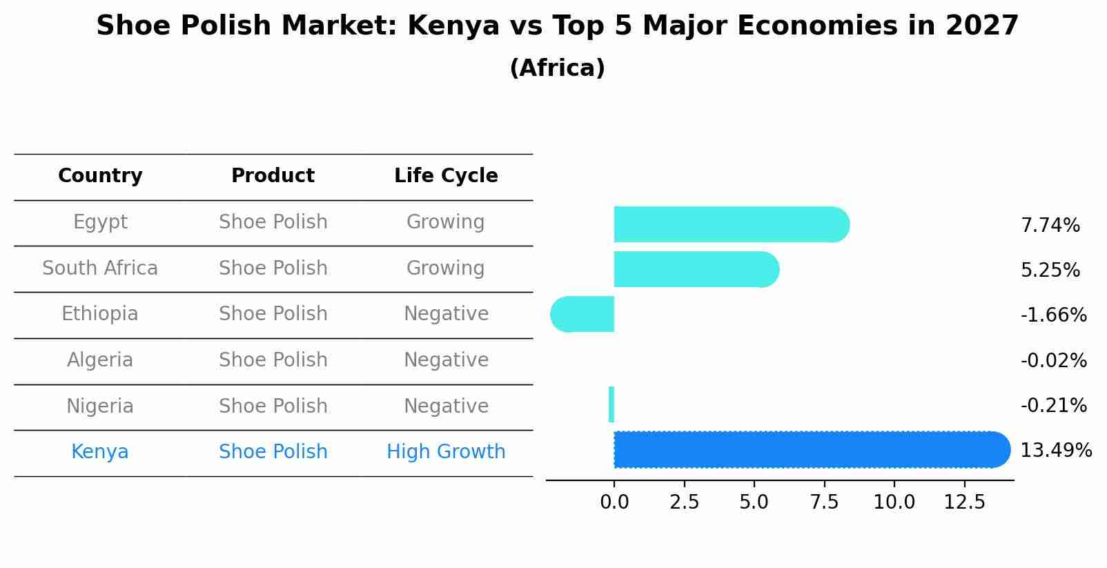 Shoe Polish Market: Kenya vs Top 5 Major Economies in 2027 (Africa)