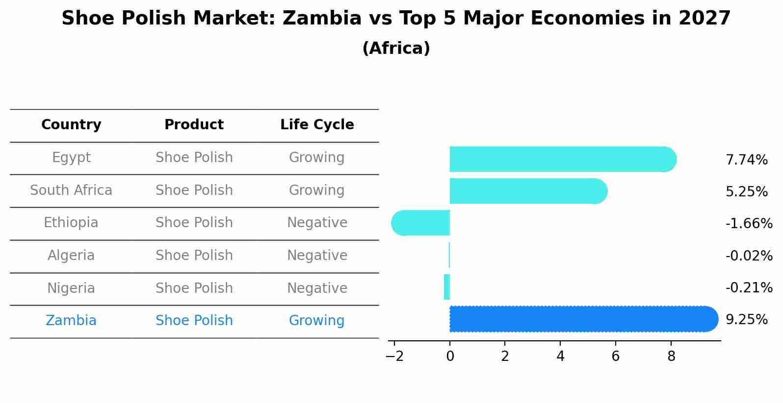 Shoe Polish Market: Zambia vs Top 5 Major Economies in 2027 (Africa)
