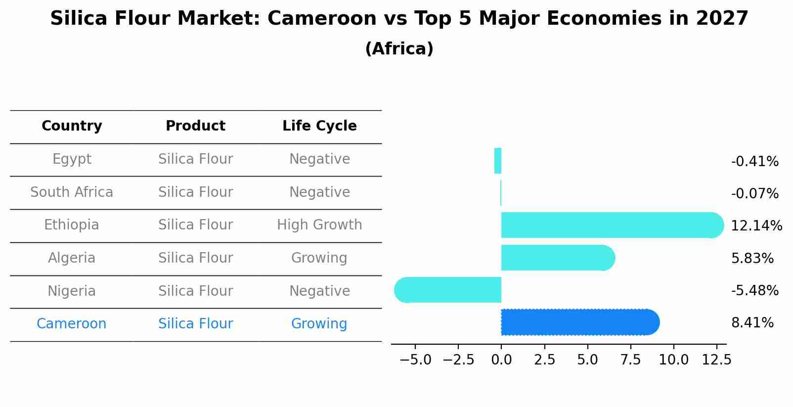 Silica Flour Market: Cameroon vs Top 5 Major Economies in 2027 (Africa)
