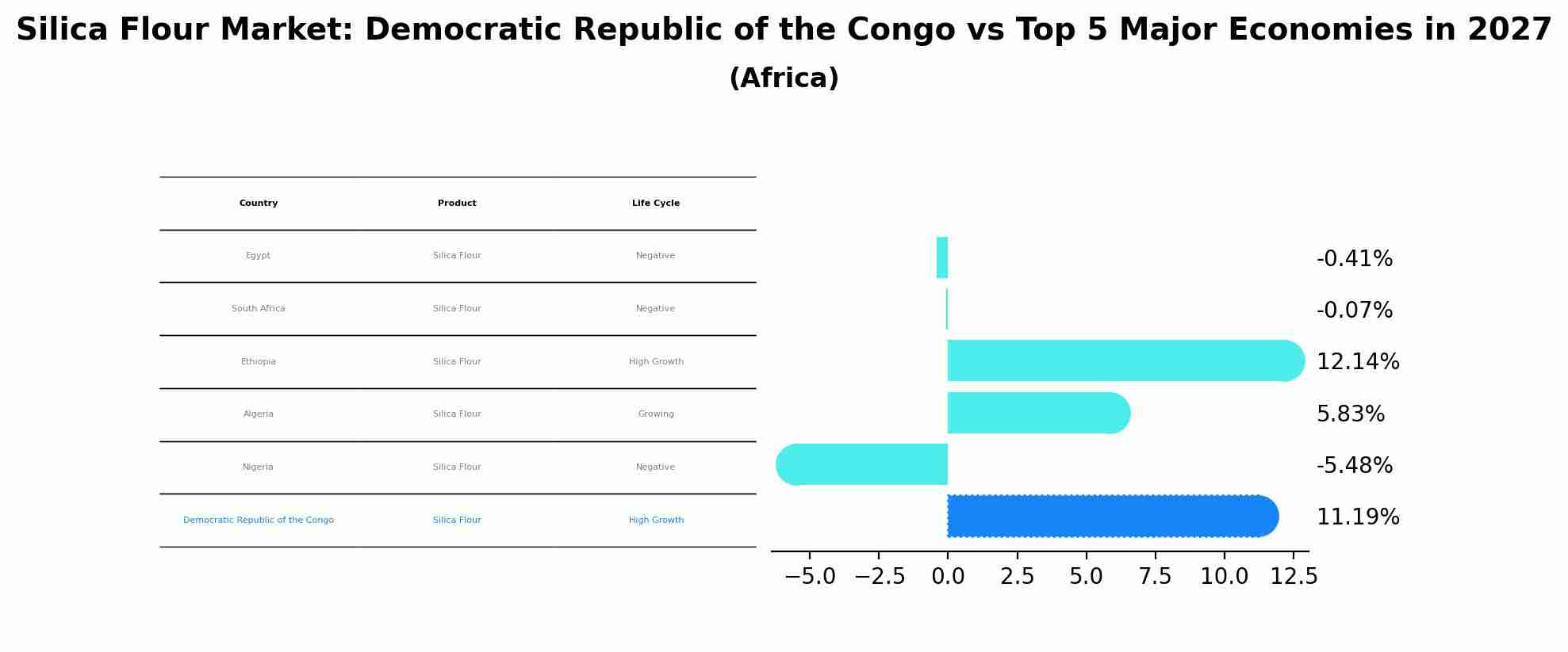 Silica Flour Market: Democratic Republic of the Congo vs Top 5 Major Economies in 2027 (Africa)