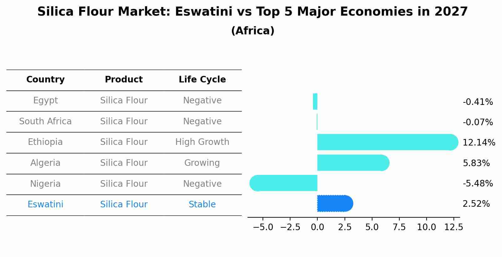 Silica Flour Market: Eswatini vs Top 5 Major Economies in 2027 (Africa)