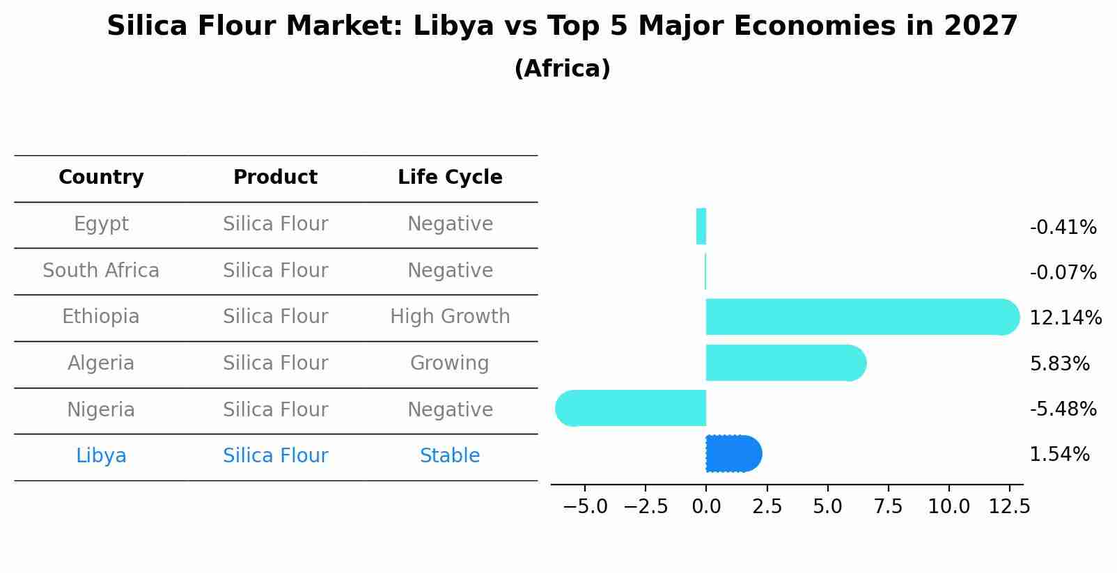 Silica Flour Market: Libya vs Top 5 Major Economies in 2027 (Africa)