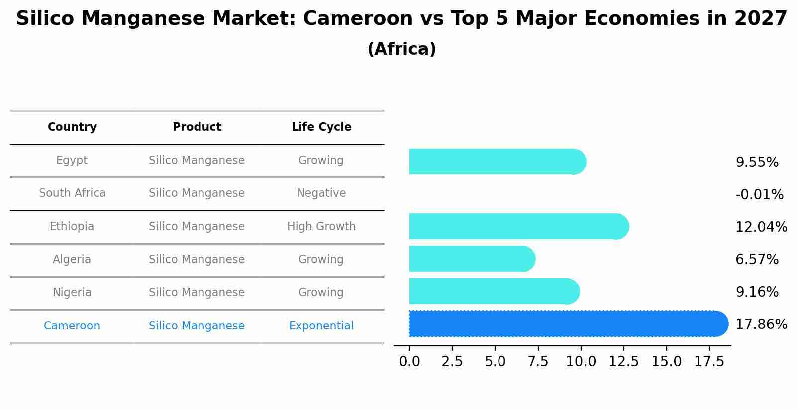 Silico Manganese Market: Cameroon vs Top 5 Major Economies in 2027 (Africa)