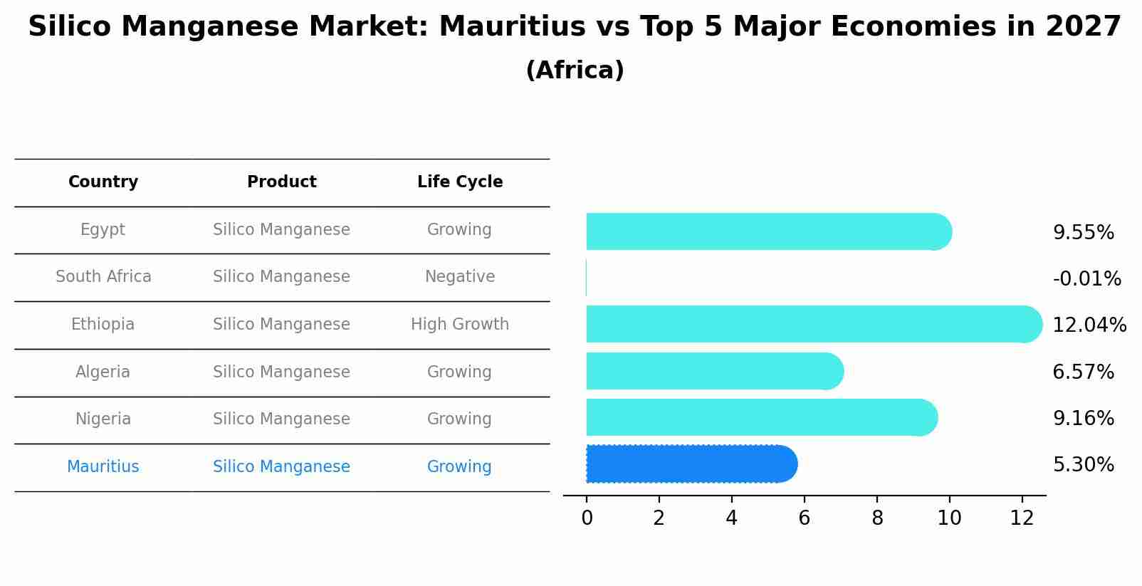 Silico Manganese Market: Mauritius vs Top 5 Major Economies in 2027 (Africa)