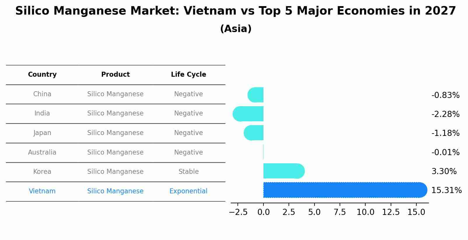 Silico Manganese Market: Vietnam vs Top 5 Major Economies in 2027 (Asia)