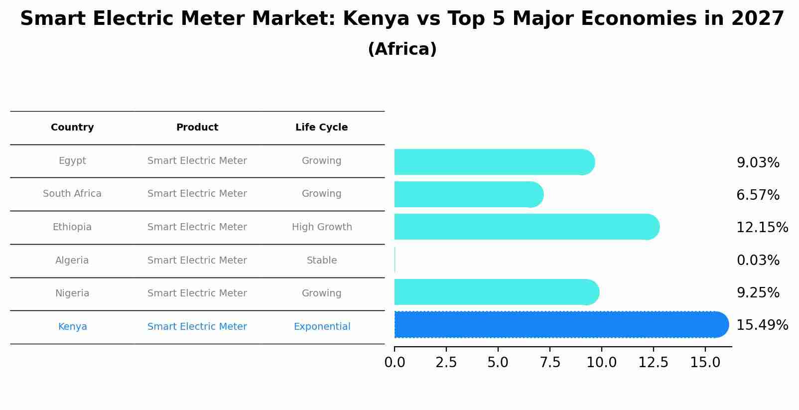 Smart Electric Meter Market: Kenya vs Top 5 Major Economies in 2027 (Africa)