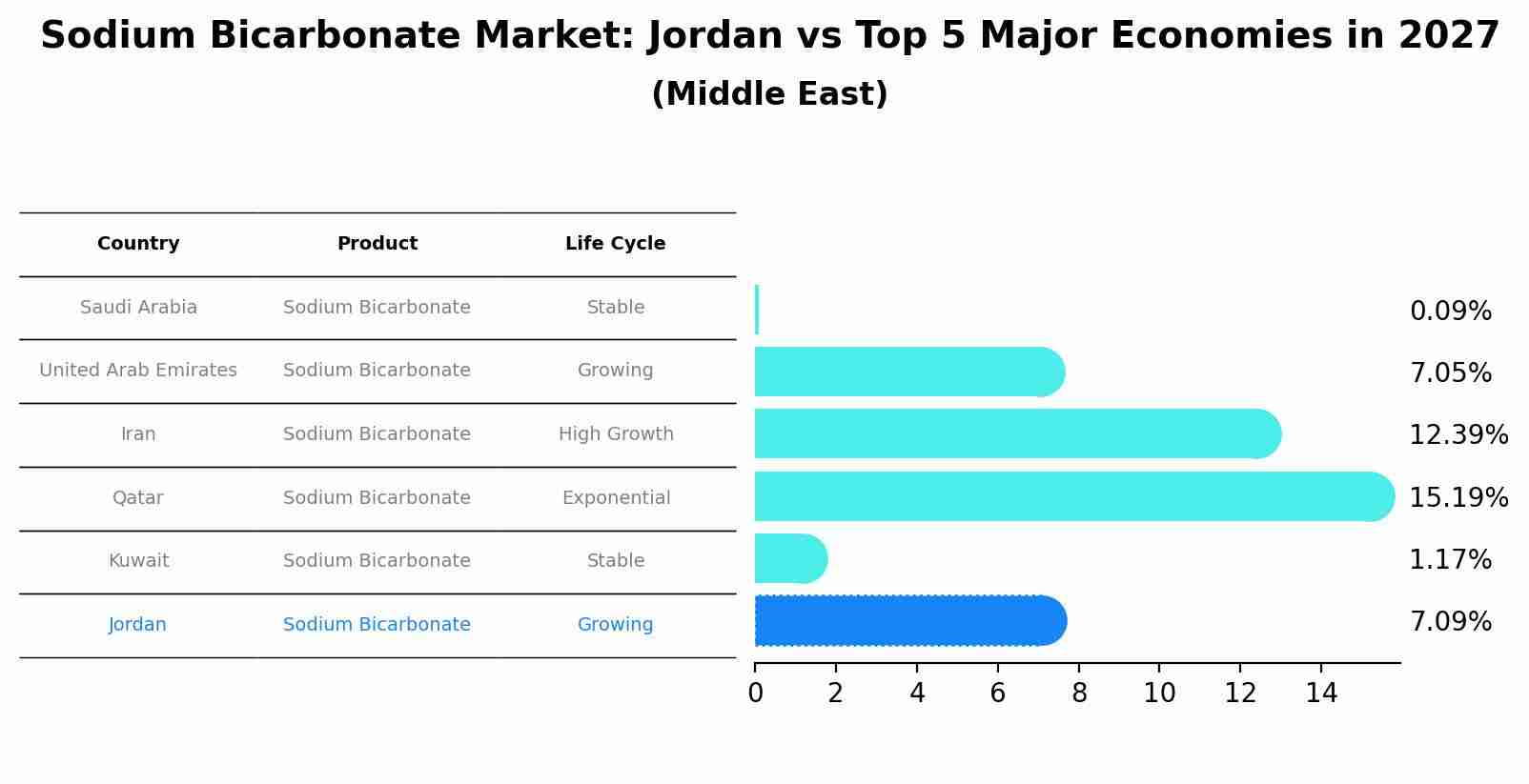 Sodium Bicarbonate Market: Jordan vs Top 5 Major Economies in 2027 (Middle East)