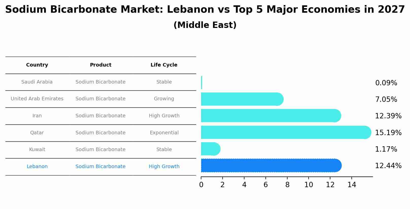 Sodium Bicarbonate Market: Lebanon vs Top 5 Major Economies in 2027 (Middle East)