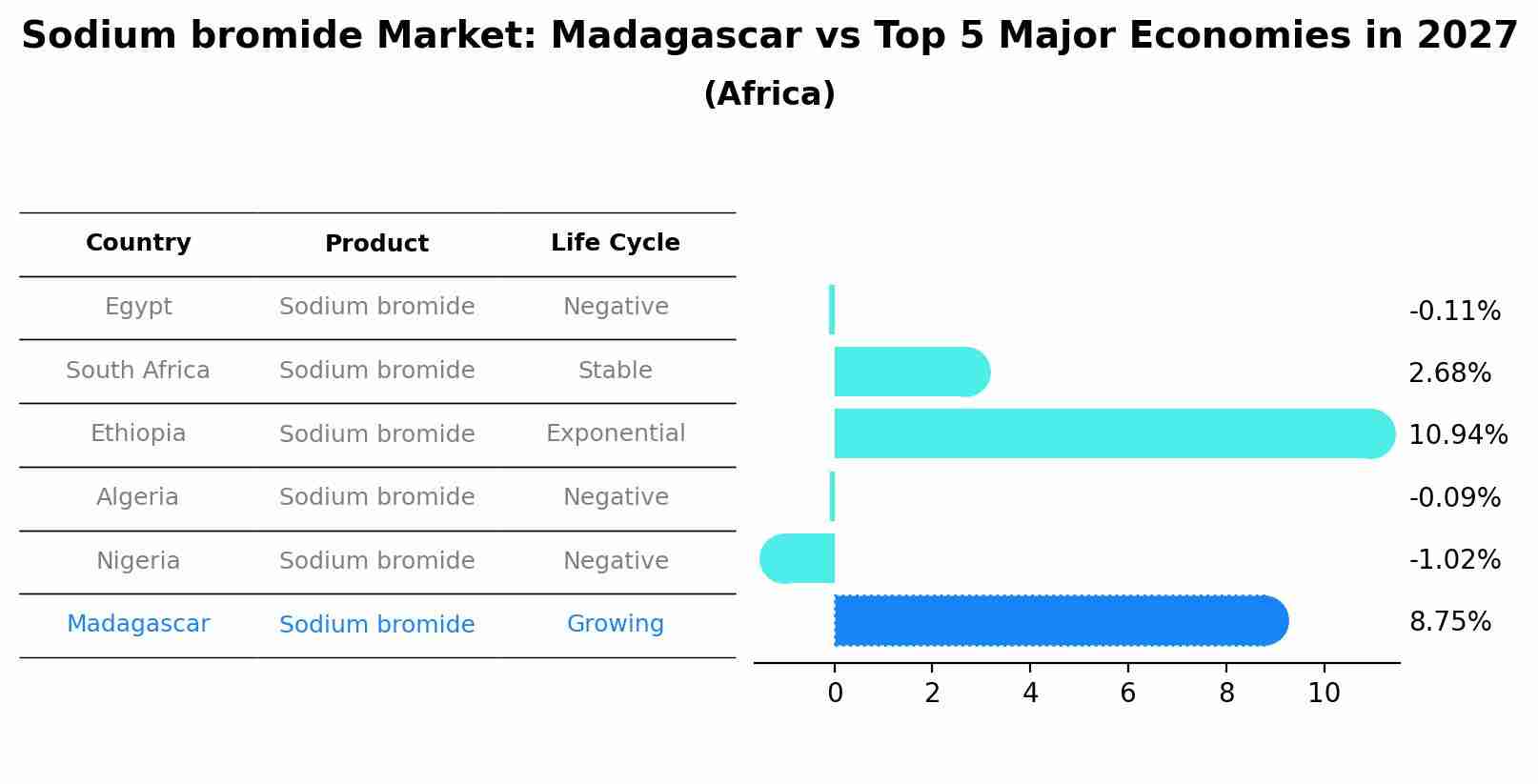 Sodium bromide Market: Madagascar vs Top 5 Major Economies in 2027 (Africa)