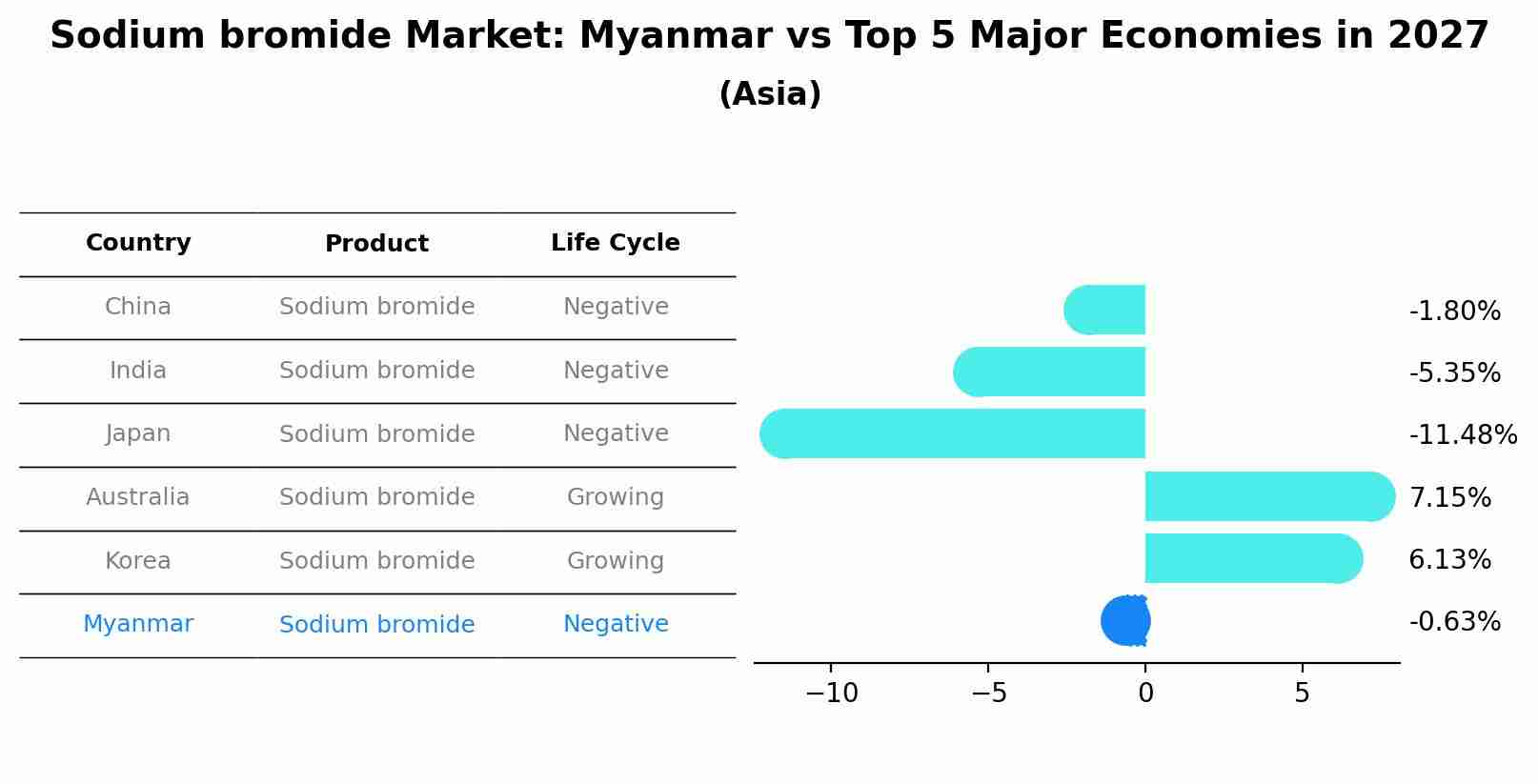 Sodium bromide Market: Myanmar vs Top 5 Major Economies in 2027 (Asia)