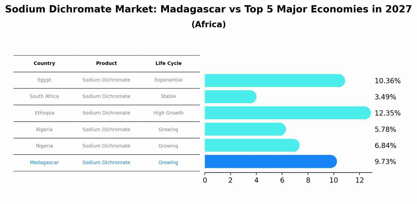 Sodium Dichromate Market: Madagascar vs Top 5 Major Economies in 2027 (Africa)