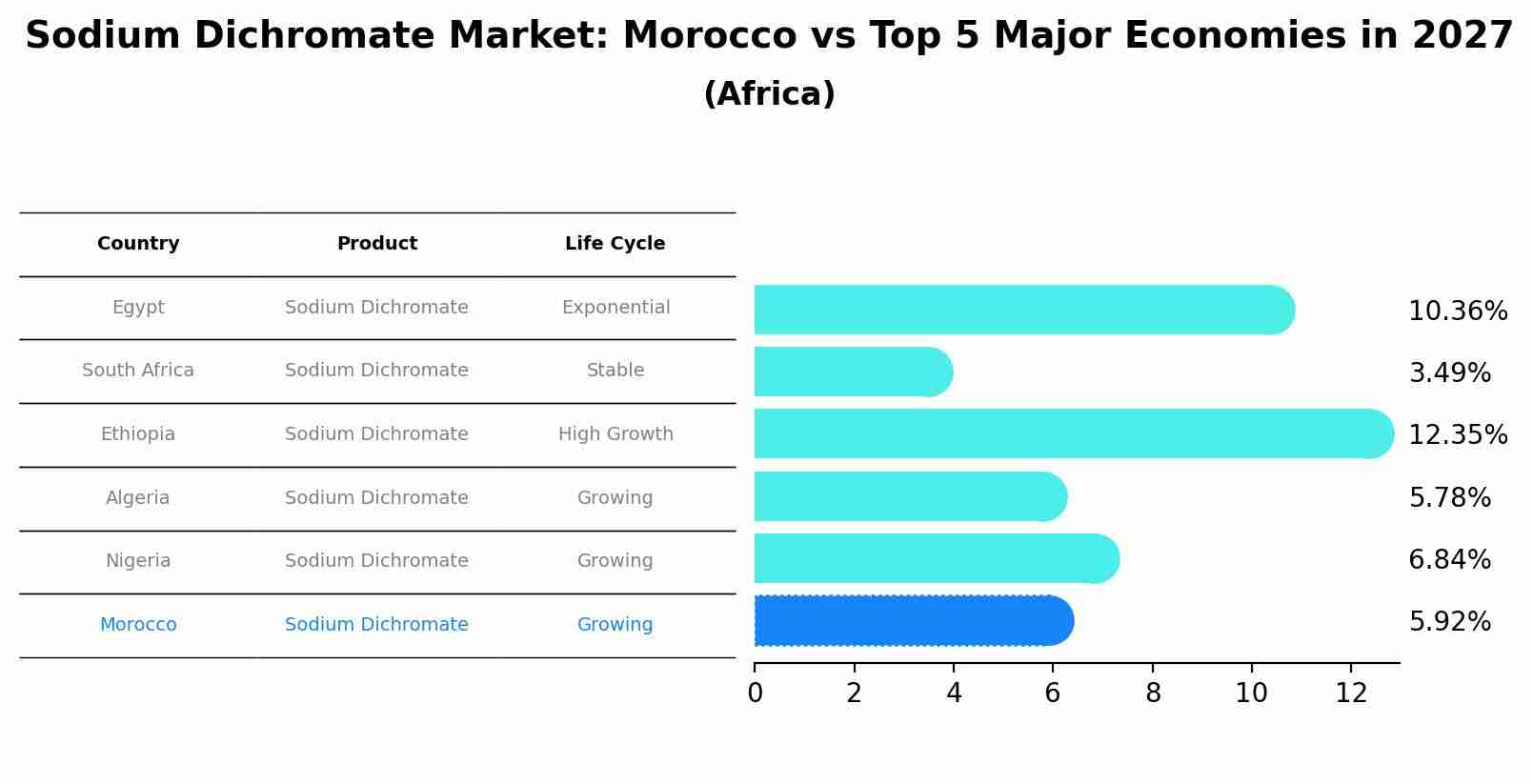 Sodium Dichromate Market: Morocco vs Top 5 Major Economies in 2027 (Africa)