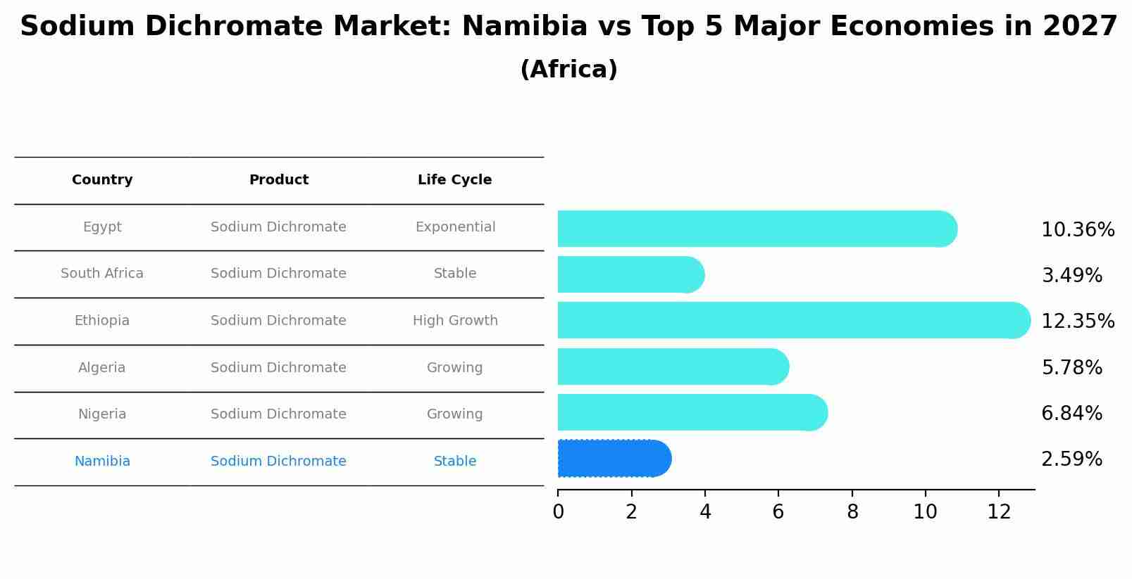 Sodium Dichromate Market: Namibia vs Top 5 Major Economies in 2027 (Africa)