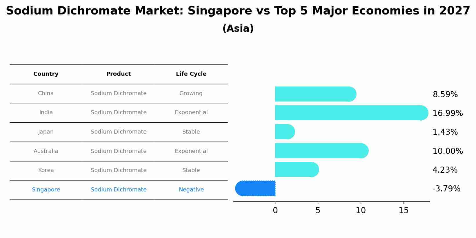 Sodium Dichromate Market: Singapore vs Top 5 Major Economies in 2027 (Asia)