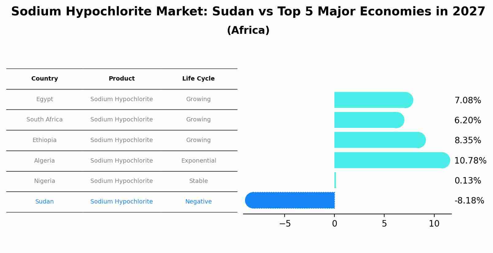 Sodium Hypochlorite Market: Sudan vs Top 5 Major Economies in 2027 (Africa)