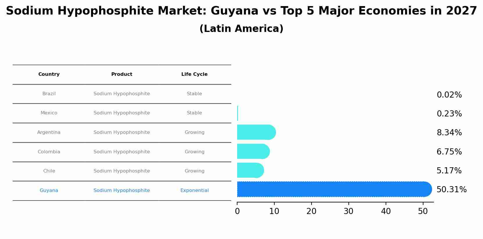 Sodium Hypophosphite Market: Guyana vs Top 5 Major Economies in 2027 (Latin America)