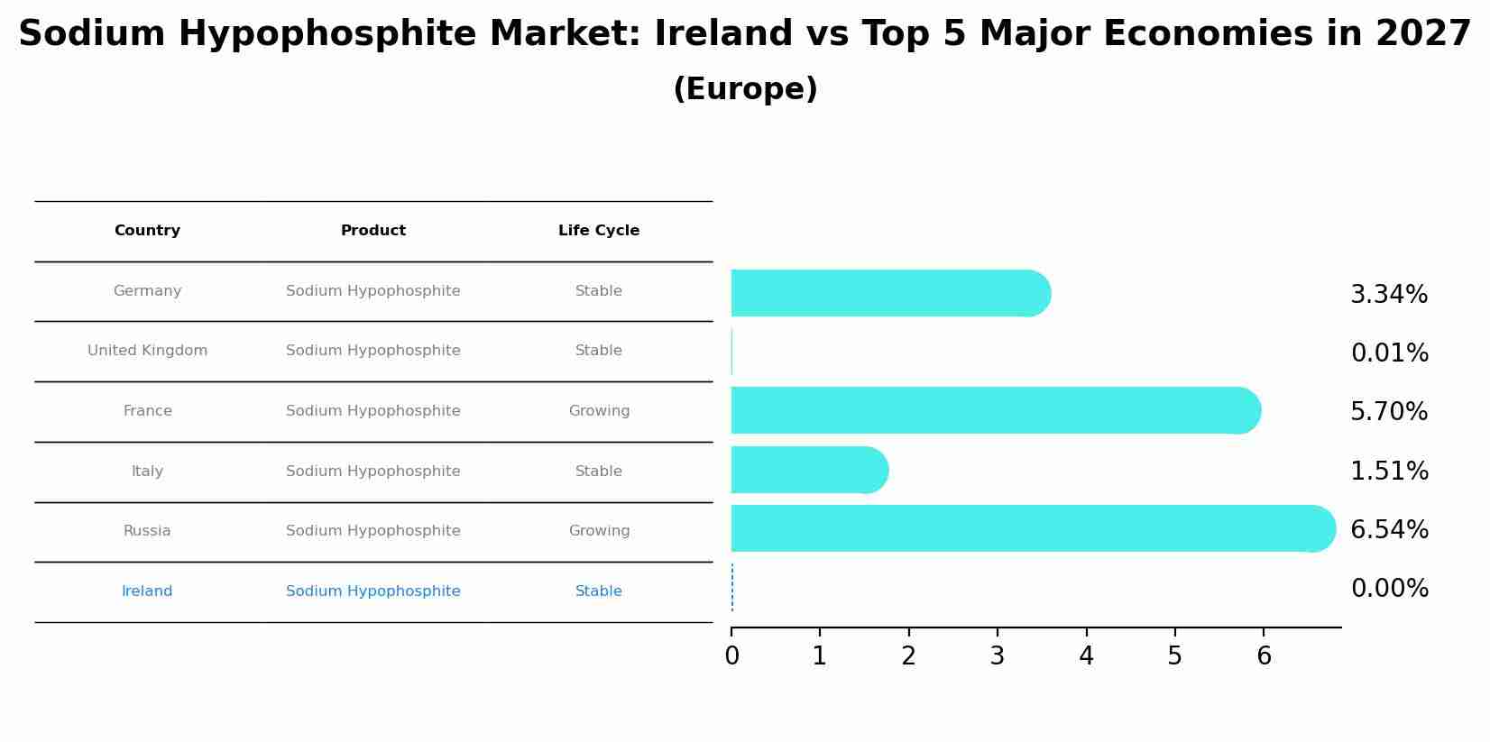 Sodium Hypophosphite Market: Ireland vs Top 5 Major Economies in 2027 (Europe)